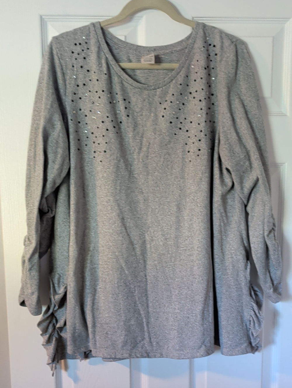 Terra & Sky Light Heather Gray 1X Cute Top